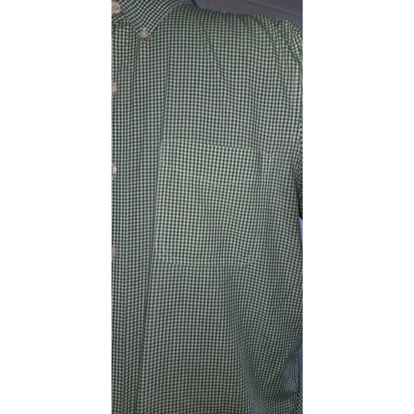 Nice Men's Large Ralph Lauren Chaps Easy Care Green Check Button-Down Medium - Picture 4 of 11